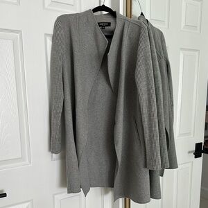 Gray Open Front Sweater